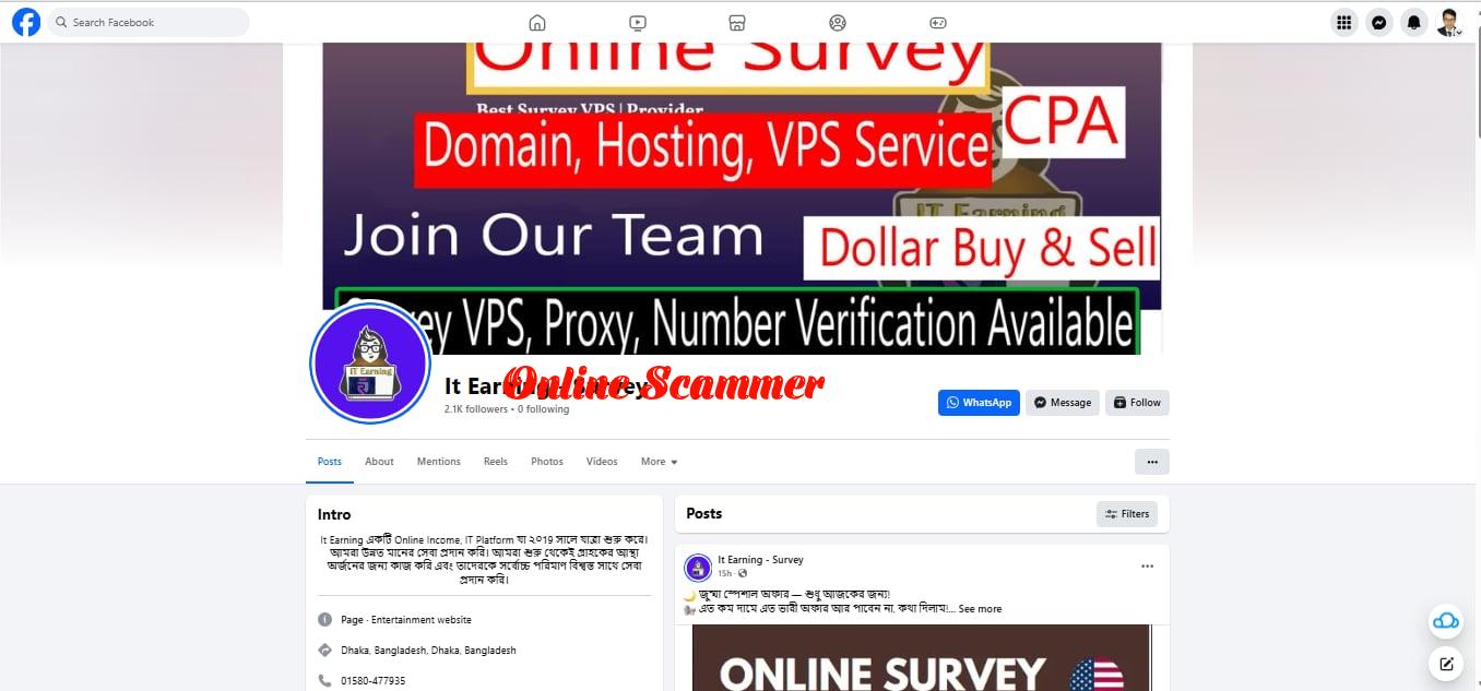 Exposing the Truth: IT Earning - Survey Website and Facebook Page Scam (itearning.com Review)