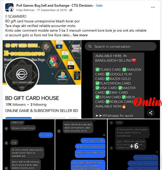 Exposed: Shady Facebook Gift Card Scam Targeting Gamers – Don't Fall for Discounted PS4 Codes!